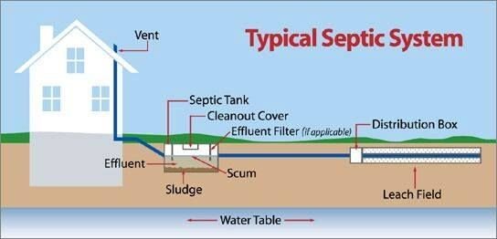 Typical septic system